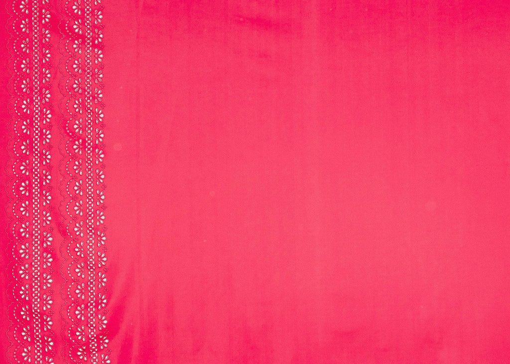 STRAWBERRY/AZAL | 24886-5566 - BRIGHT SPLASH EYELET BORDER SCUBA - Zelouf Fabric
