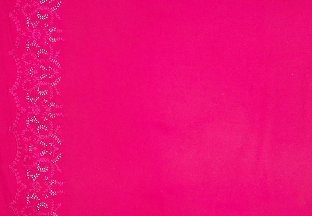 FUCHSIA/FUCHSIA | 24887-3268 - VINE EYELET BORDER CDC - Zelouf Fabric