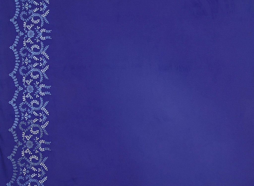 INDIGO/PERI | 24887-3268 - VINE EYELET BORDER CDC - Zelouf Fabric