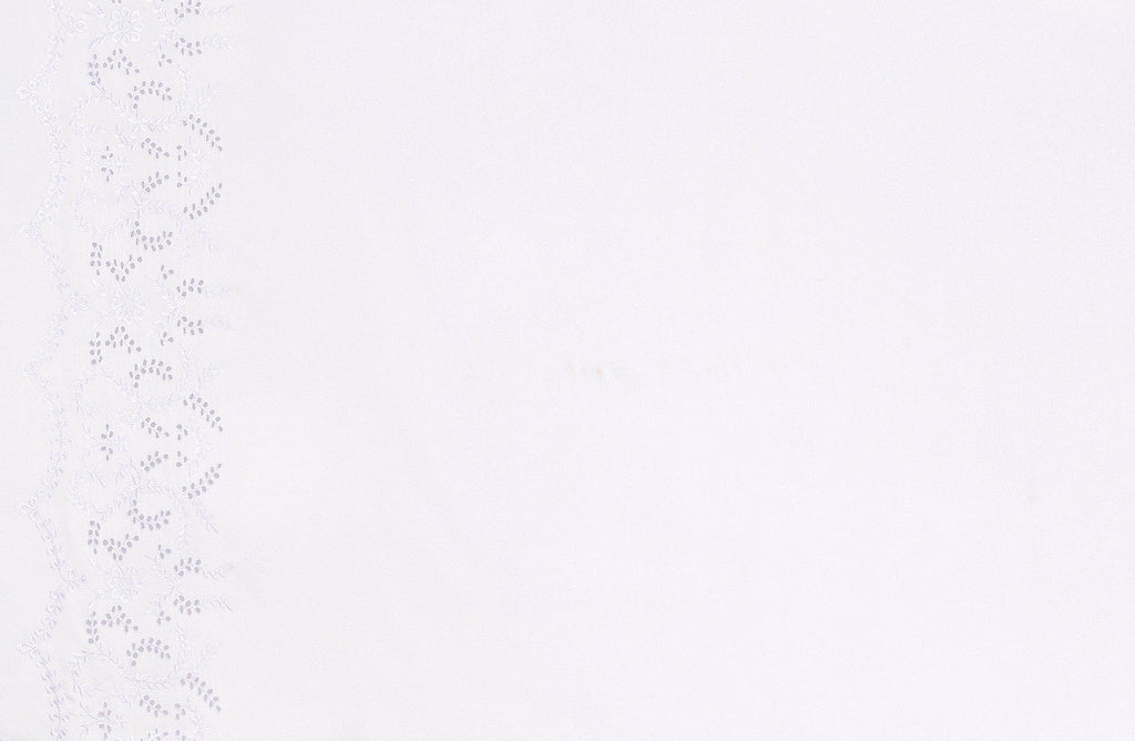 IVORY/WHITE | 24887-3268 - VINE EYELET BORDER CDC - Zelouf Fabric