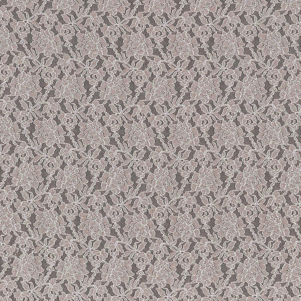 TAUPE MIST | 24891-GLITTER - PURELY STRETCH GLITTER LACE - Zelouf Fabrics