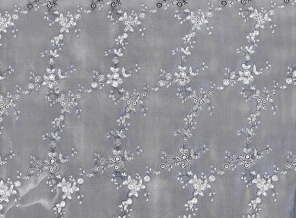 LITTLE FLOWER SANDWICH MESH  | 24899 BLACK/IVORY - Zelouf Fabrics