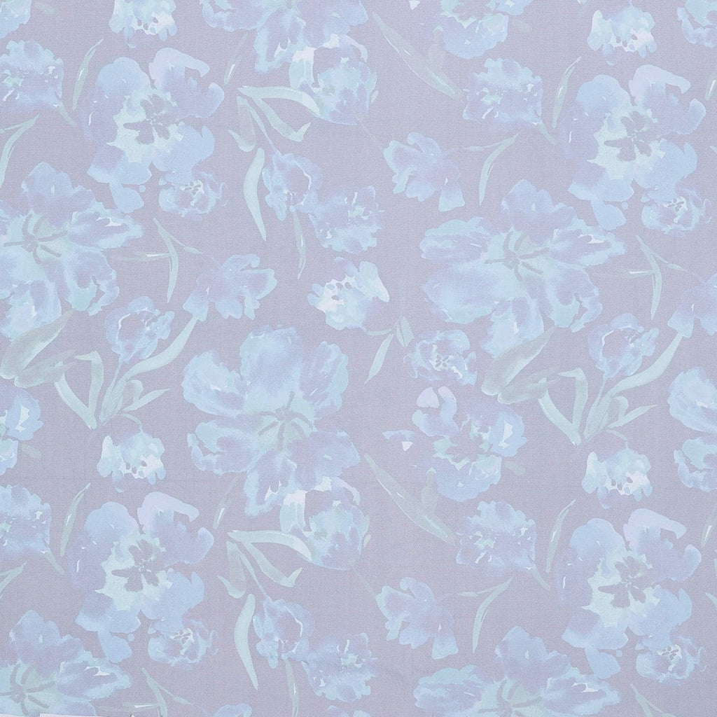 VICTORIA FLORAL PRINT MESH  | 24917-1060DP NAVY COMBO - Zelouf Fabrics