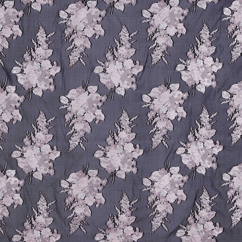ROSE MIST | 24937 - ELECTRIC FLORAL CLIPPED ORGANZA JACQUARD - Zelouf Fabrics 
