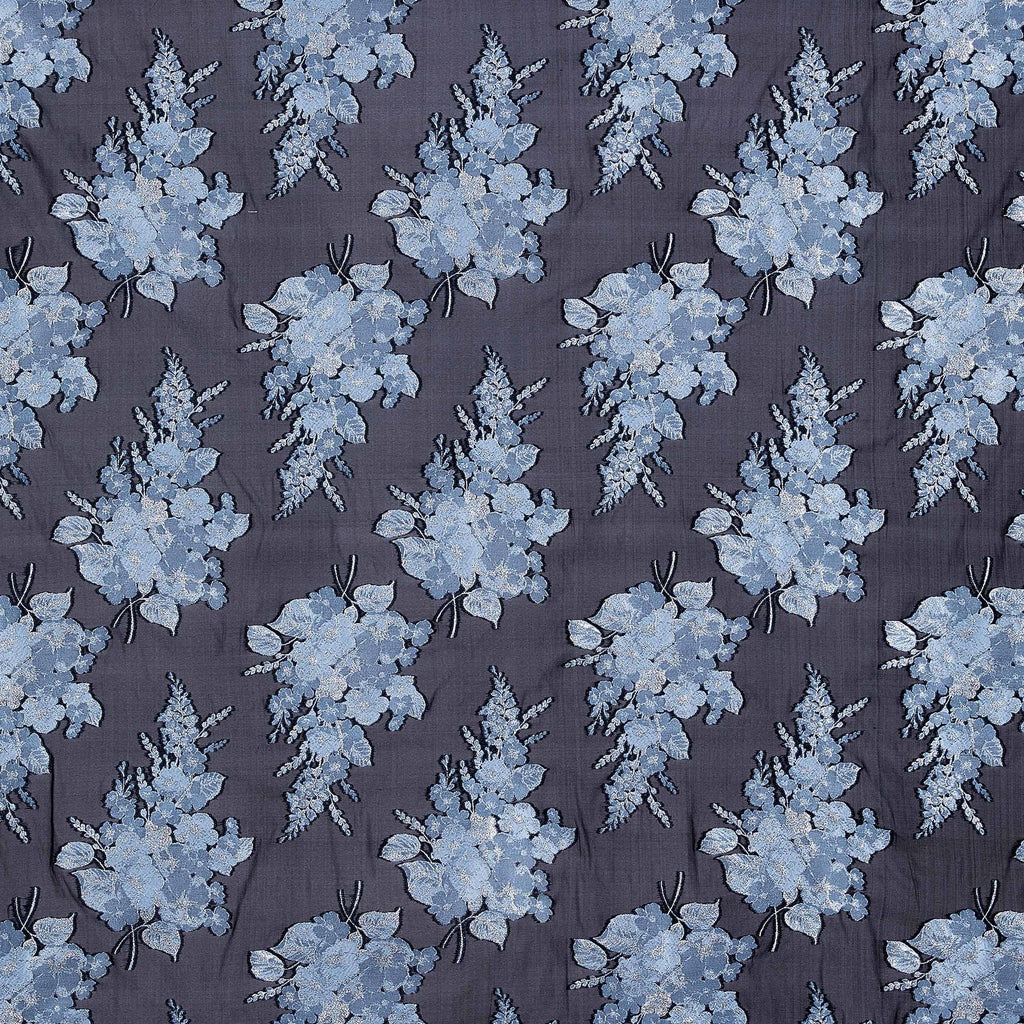 SKY BLISS | 24937 - ELECTRIC FLORAL CLIPPED ORGANZA JACQUARD - Zelouf Fabrics 