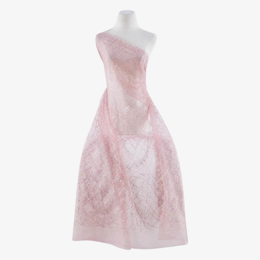 LIMELIGHT SEQUINCE GLITTER MESH  | 24963 ROSE MIST - Zelouf Fabrics