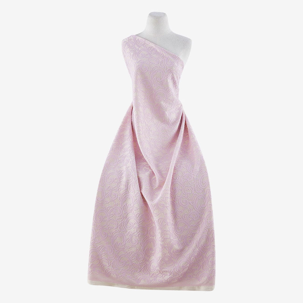 SWIRL LEAF BONDED LACE  | 24967-BONDED ROSE BLISS - Zelouf Fabrics