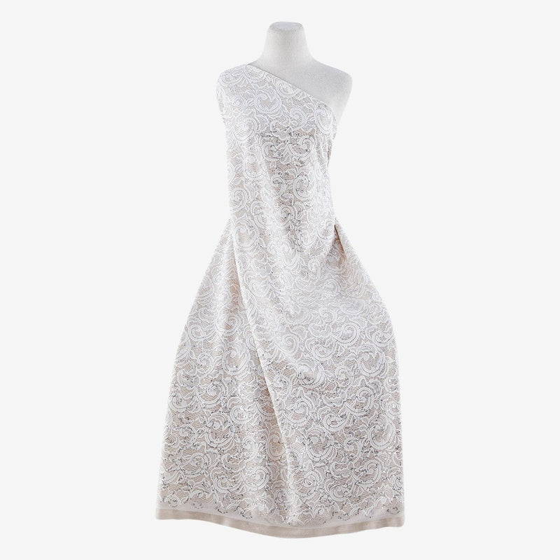 SWIRL LEAF BONDED LACE SEQUINS  | 24967-BONDSEQUI