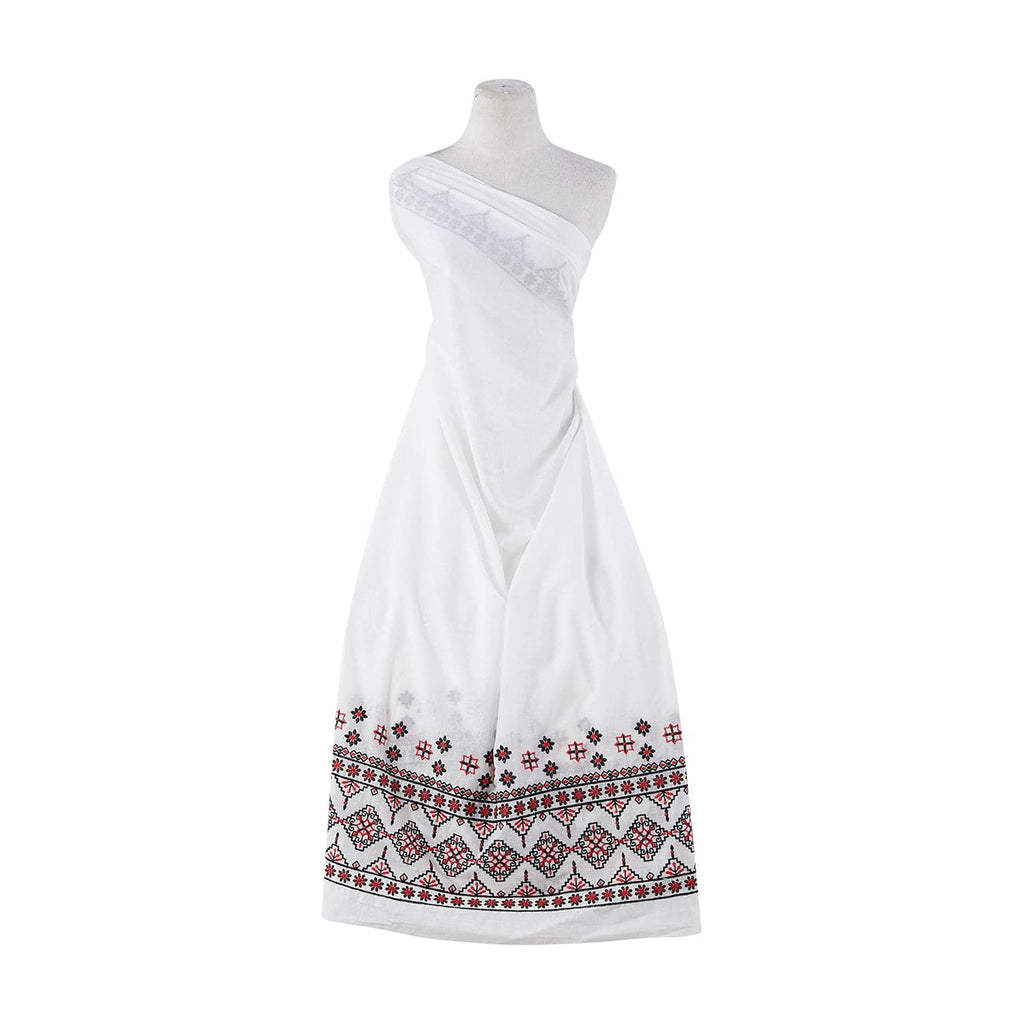 MONICA EMBROIDERY COTTON  | 24986 WHITE - Zelouf Fabrics