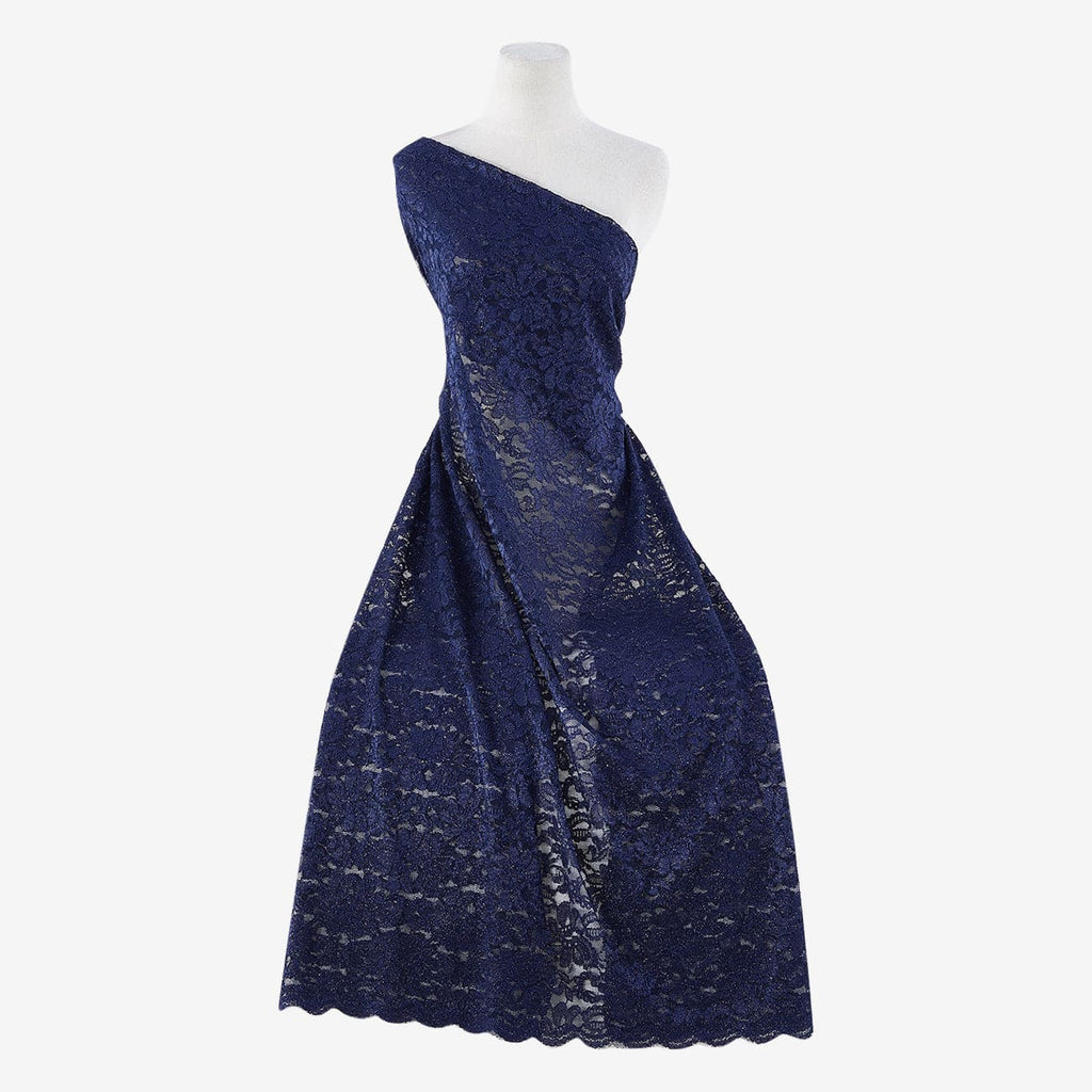 IN THE CITY FLORAL GLITTER LACE  | 24996-GLITTER NAVY DELIGHT - Zelouf Fabrics