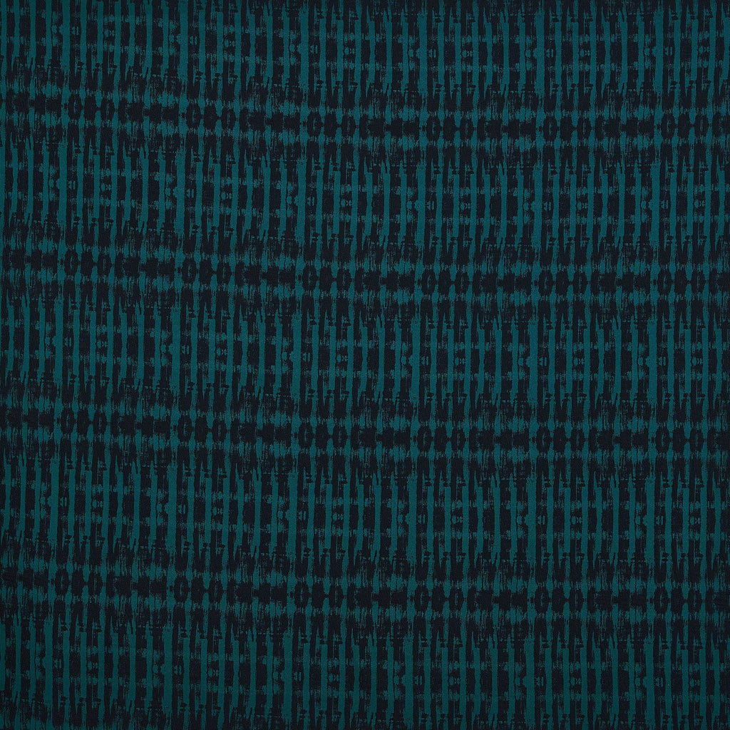 BLACK/HUNTER | 25003-5670 - ANDULO SCUBA CREPE JACQUARD - Zelouf Fabric