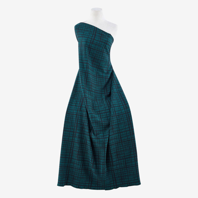 PEGAU PLAID SCUBA CREPE JACQUARD  | 25015