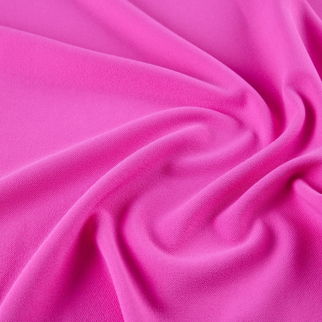 SCUBA CREPE TWILL  | 25031 BRILLIANT PINK - Zelouf Fabrics