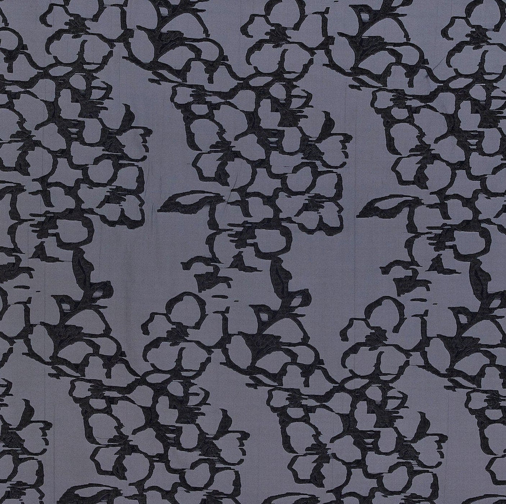 BLACK/BLACK | 25043 - BRESCIA CLIPPED ORGANZA JACQUARD - Zelouf Fabrics