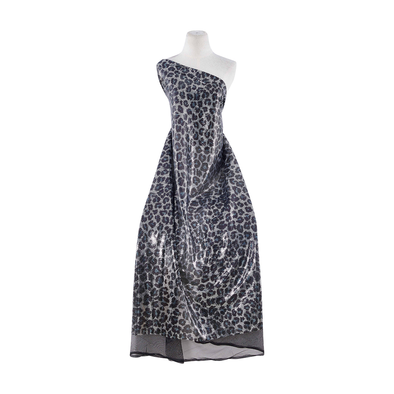 silver leopard dress R13 Lace Trimmed Slip Dress in Black Silver Leopard Hampden Clothing
