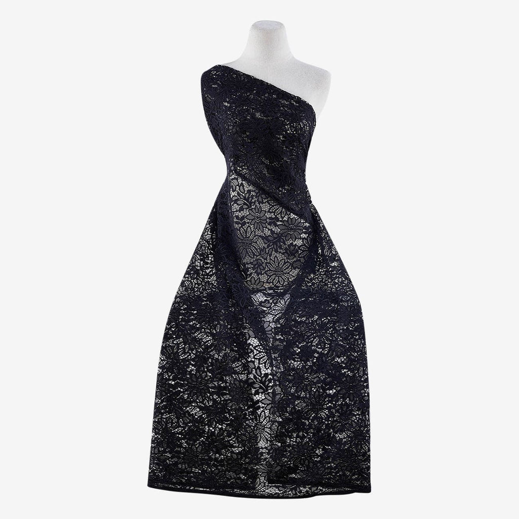CARLSDALE LACE [1.50 Panel]  | 25059 BLACK - Zelouf Fabrics