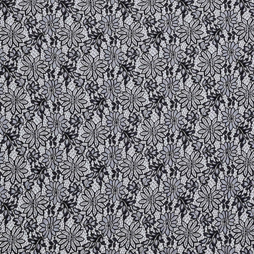 STEEL/BLACK | 25059 - CARLSDALE LACE [1.50 Panel] - Zelouf Fabrics