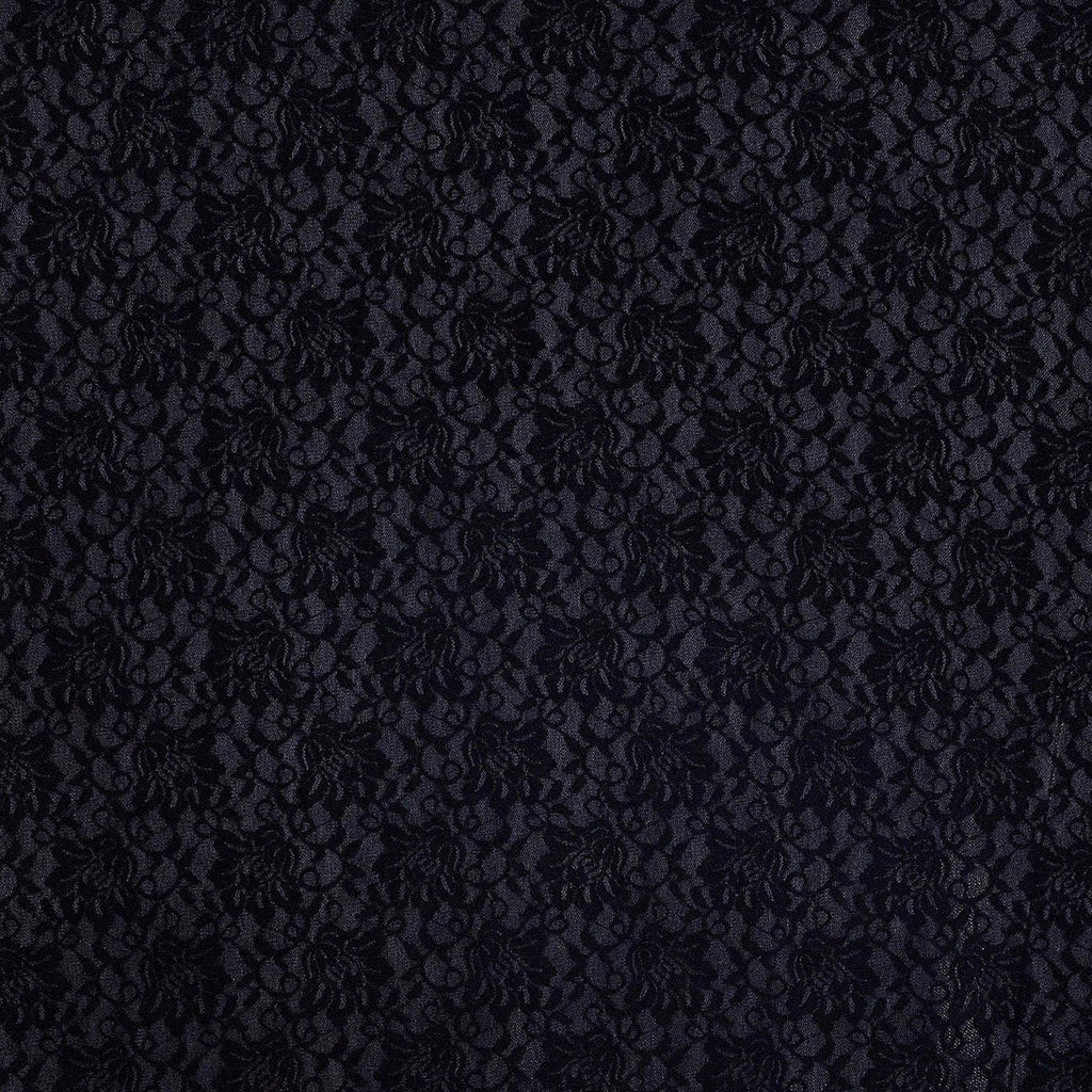BLACK | 25065 - PUMPED LUREX MESH BONDED LACE - Zelouf Fabrics