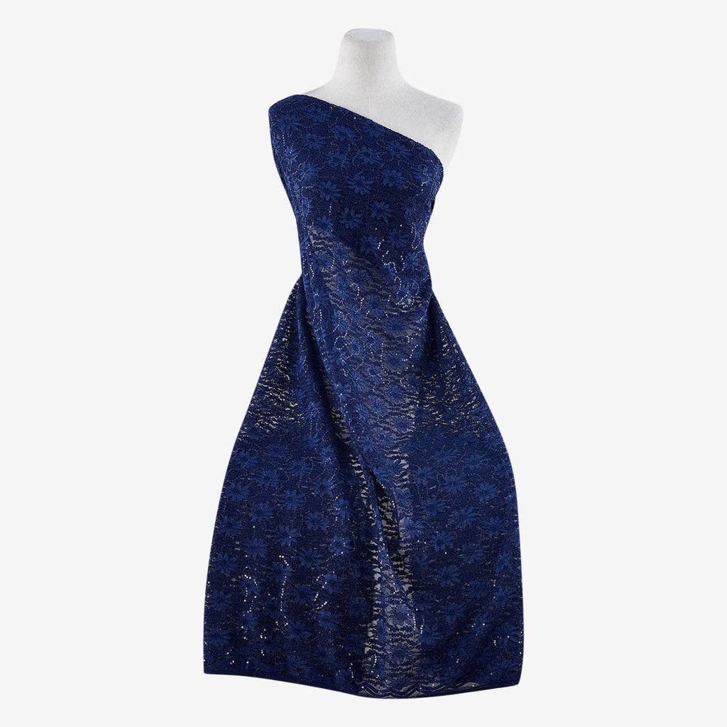 NAVY DELIGHT | 25068-SEQUINS - BEVERLY SEQUINS LACE - Zelouf Fabrics