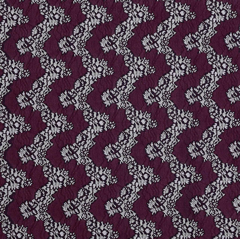 MULBERRY COMBO | 25073 - VIBRANT TWO TONE CORDED LACE - Zelouf Fabrics