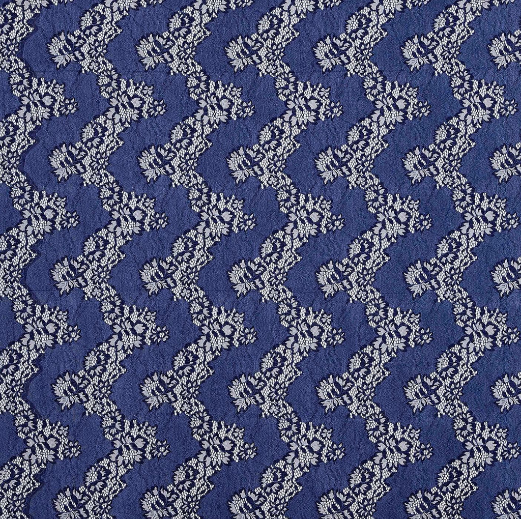 NAVY COMBO | 25073 - VIBRANT TWO TONE CORDED LACE - Zelouf Fabrics