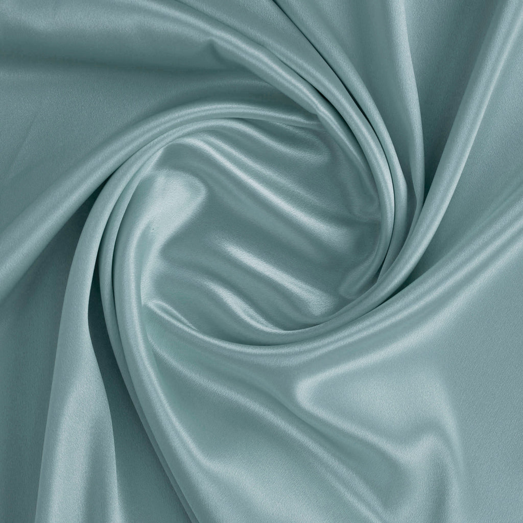KARINA SHINY STRETCH SATIN  | 25075 AQUA WING - Zelouf Fabrics