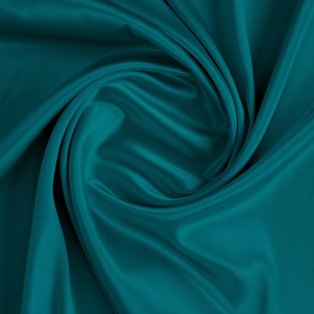 ARRESTING TEAL | 25075-BLUE - KARINA SHINY STRETCH SATIN - Zelouf Fabrics