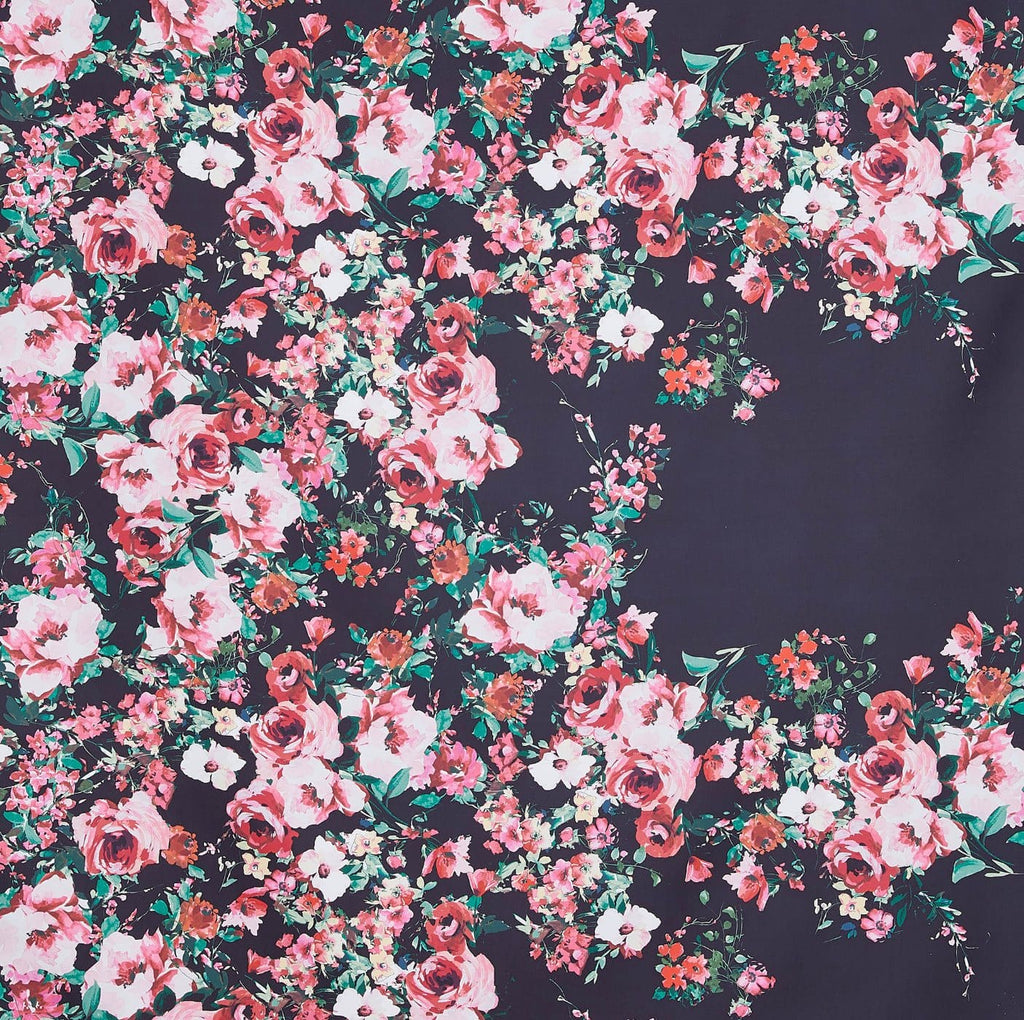 RUBY COMBO | 25083-4765DP - FRESH GARDEN ROSES PRINT MIKADO - Zelouf Fabrics