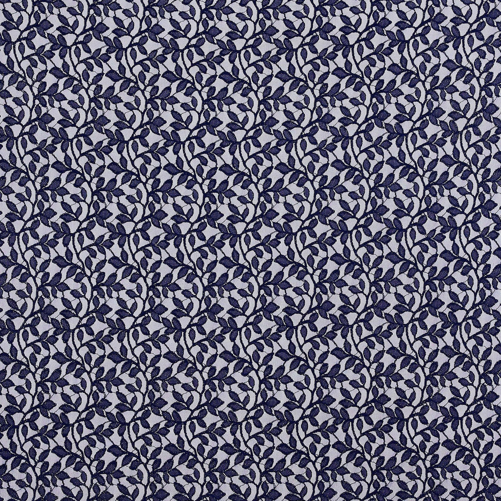 ARRESTING NAVY | 25107-GLITTER-BLUE - CHERRY ON TOP STRETCH GLITTER LACE - Zelouf Fabrics