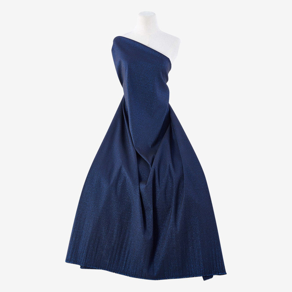 MARISELLE LUREX STRETCH WOVEN JACQUARD  | 25126 BLACK/BLUE - Zelouf Fabrics