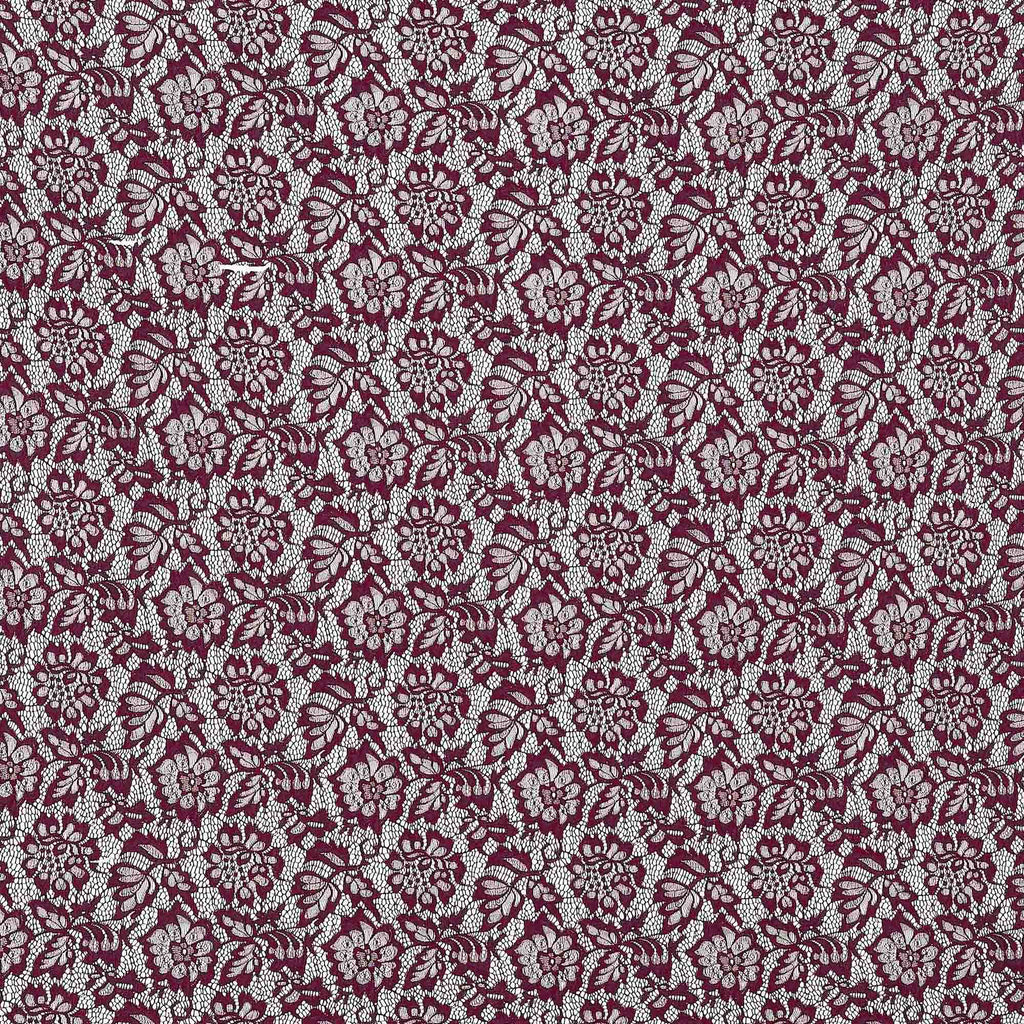 JH PLUM | 25134-PURPLE - LEI FLOWER LACE - Zelouf Fabrics