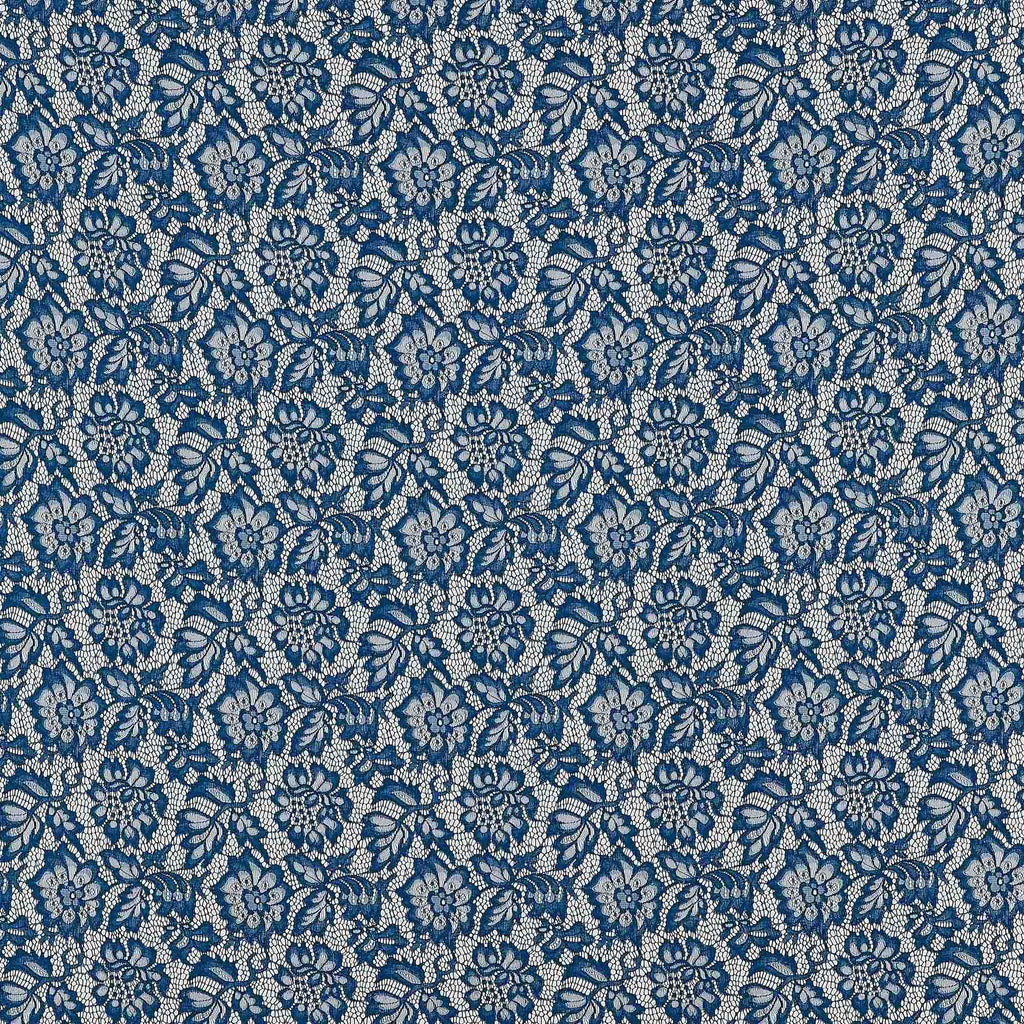 SEA DELIGHT | 25134-BLUE - LEI FLOWER LACE - Zelouf Fabrics