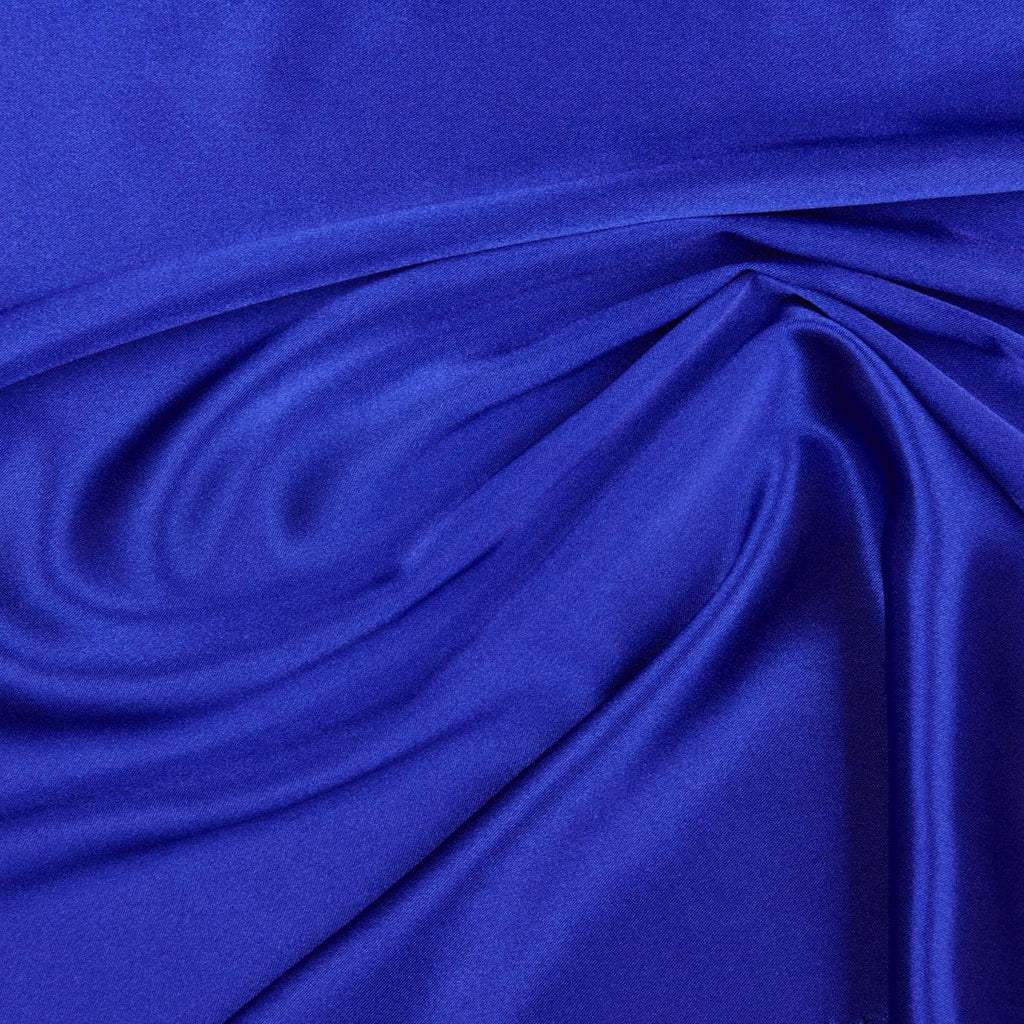 BARCELONA STRETCH SATIN | 25141 BRILLIANT COBALT - Zelouf Fabrics