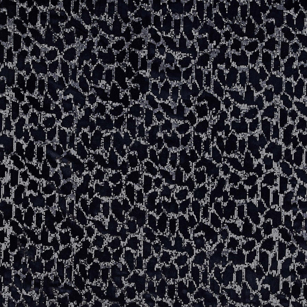 BLACK | 25163 - KUNZ SEQUIN VELVET - Zelouf Fabrics