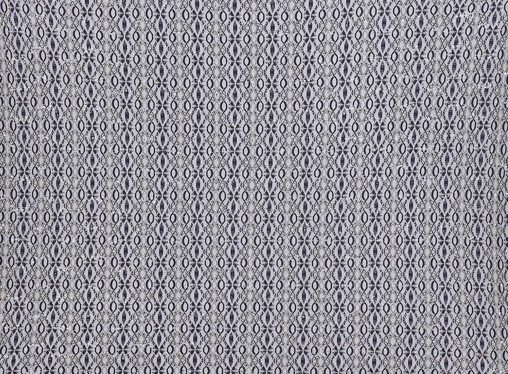 METZ TWO TONE GEO STRETCH LACE  | 25170-TRANS  - Zelouf Fabrics