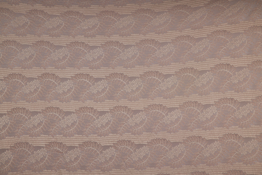MAUVE MYSTERY | 25217 - KAZAN STRIPE FLORAL LACE - Zelouf Fabrics