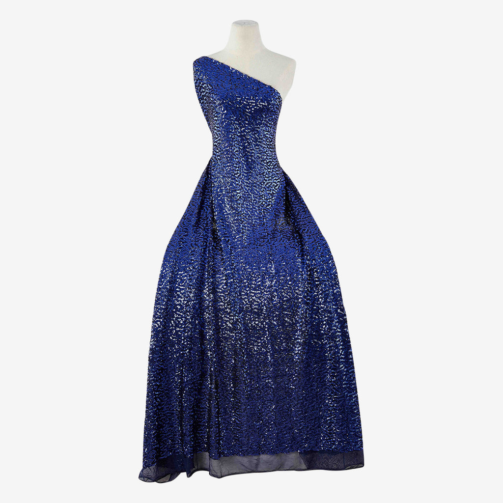 ROYAL/ROYAL | 25219 - TULA FACETED ALL OVER SEQUIN MESHE - Zelouf Fabrics