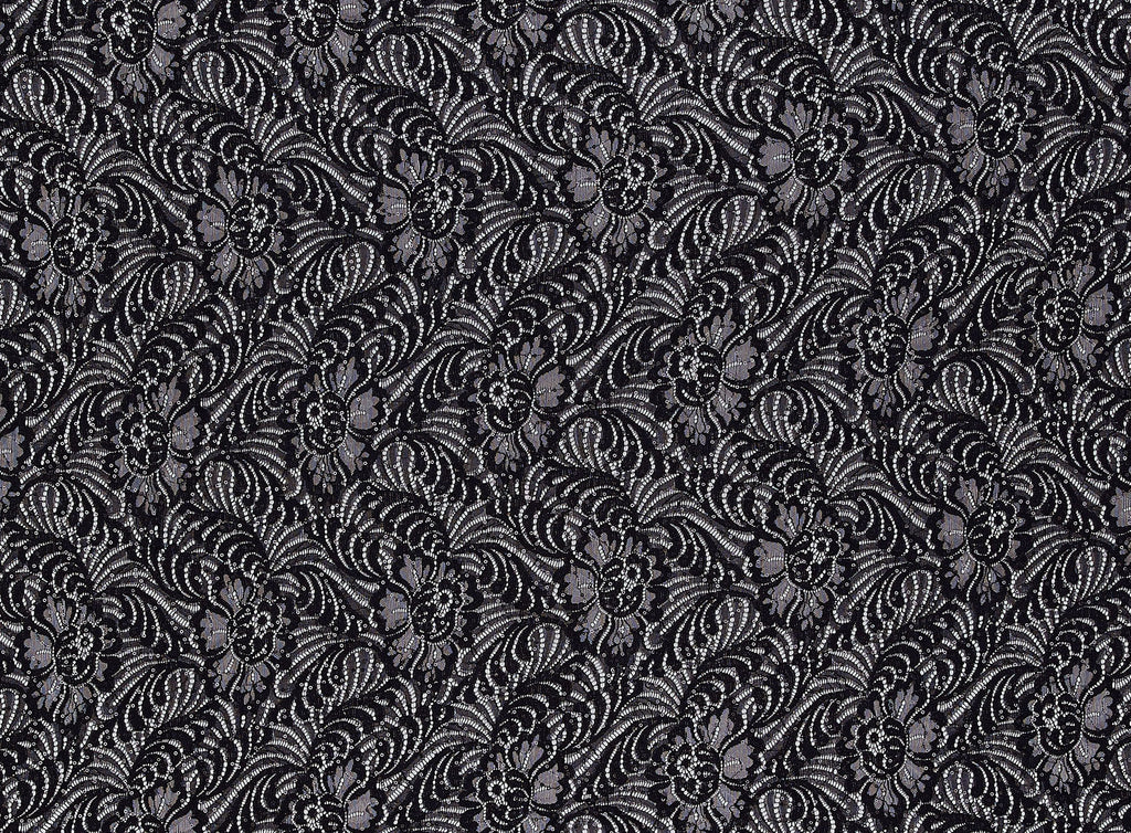 BLACK | 25221SC-SEQUIN - SARATOV SEQUIN EMB STRETCH LACE - Zelouf Fabrics