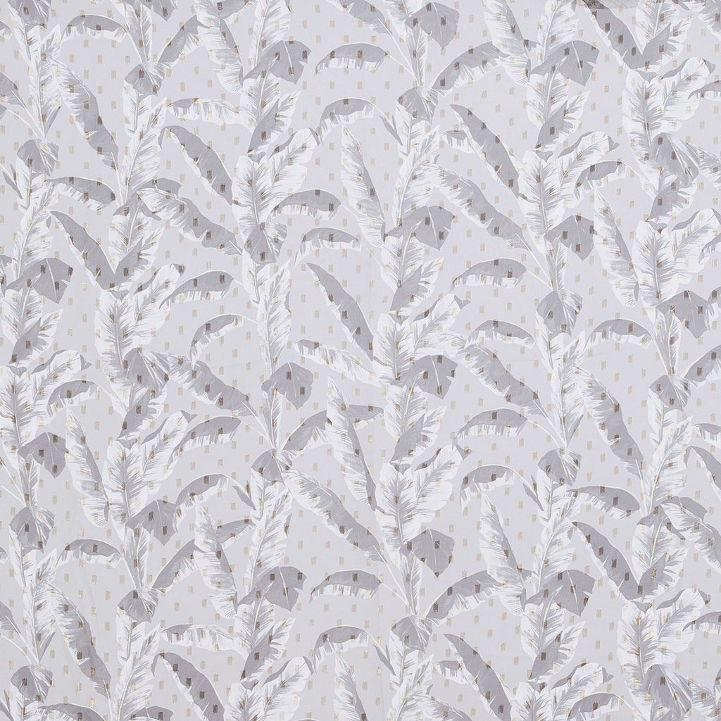 TAUPE ALLURE | 25248-G23DP - BAHAMAS PRINT CLIP LUREX CHIFFON - Zelouf Fabrics