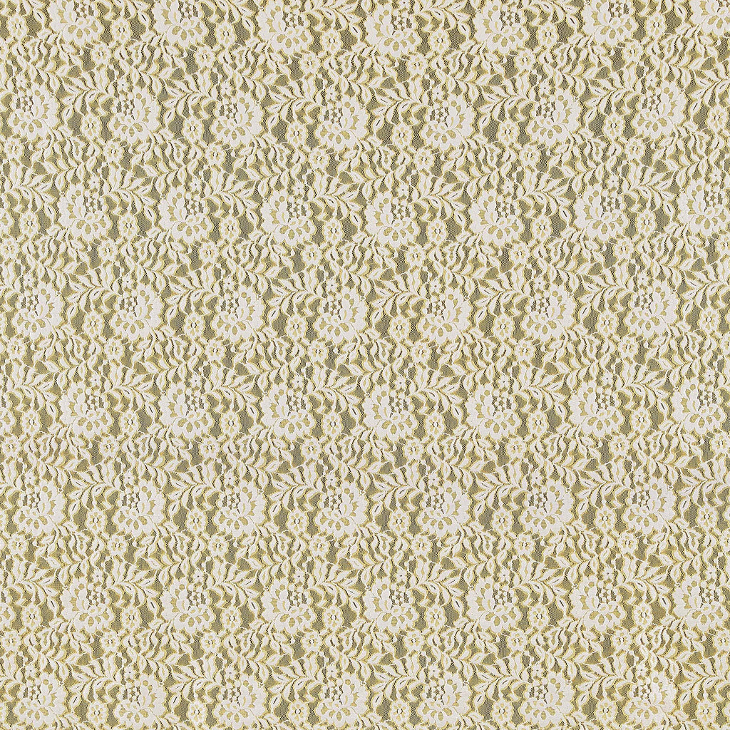 YELLOW WING | 25265-2TONEFOIL - ANGELIC 2 TONE FOIL FLORAL LACE - Zelouf Fabrics