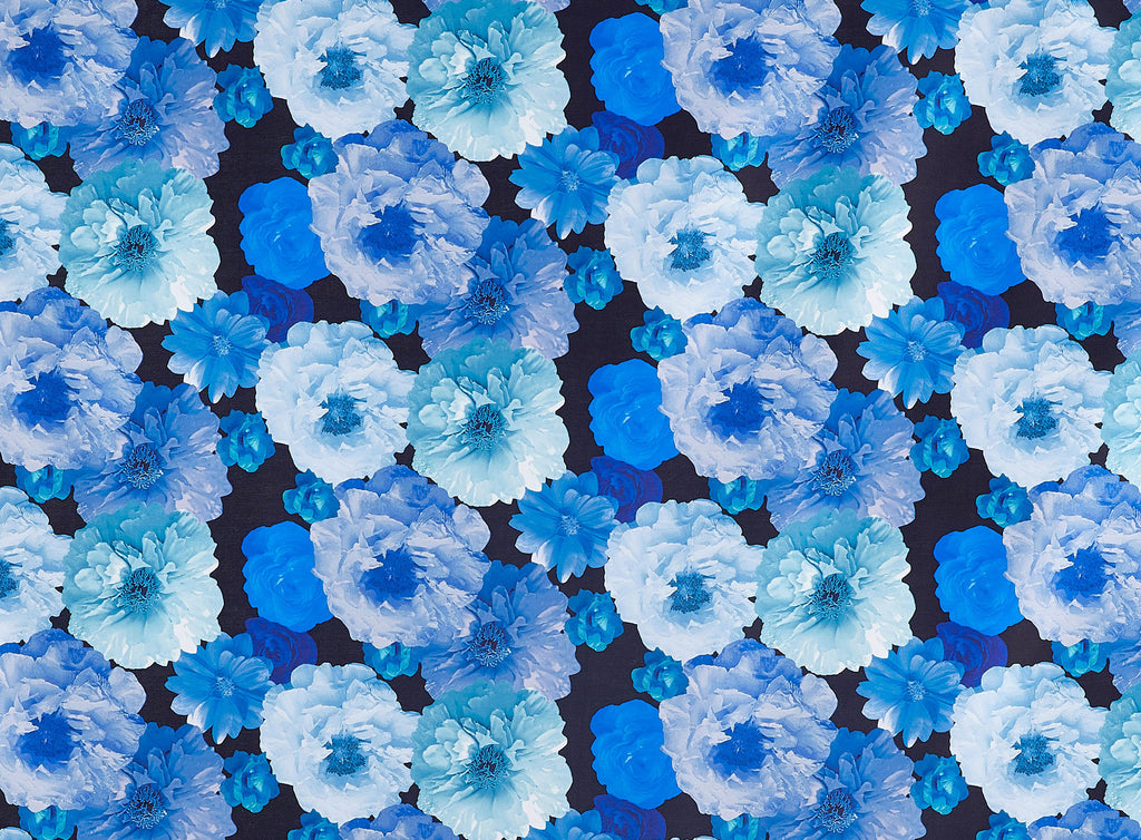 TOSSED FLORAL PRINT MIKADO  | 25281-4765DPO  - Zelouf Fabrics