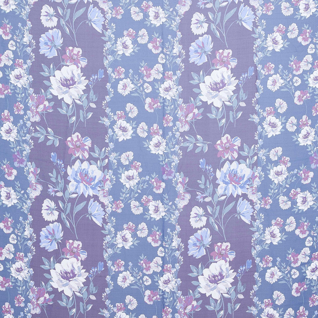MULBERRY/TEAL | 25301-3333DP - WHIMSY FLORAL HIGH MULTI CHIFFON - Zelouf Fabrics
