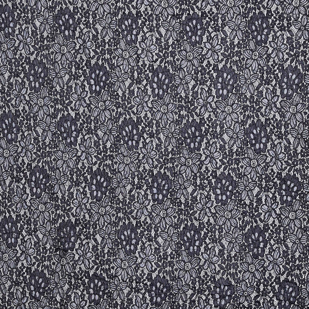 BLACK | 25315SC-SEQUIN - SARATOV SEQUIN EMB SCALLOP STRETCH LACE - Zelouf Fabrics