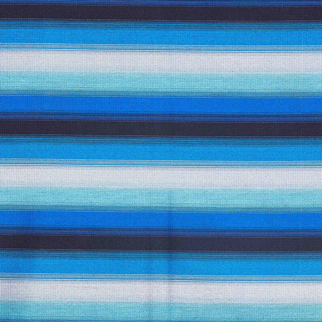 BLUE COMBO | 25331 - MULTI LUREX COLOR STRIPE JACQUARD - Zelouf Fabric