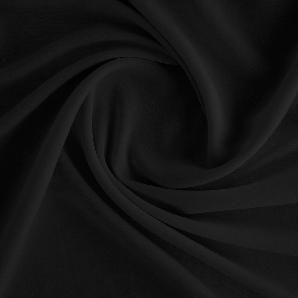 BLACK | 25335 - LIGHT RAYON LINEN - Zelouf Fabrics