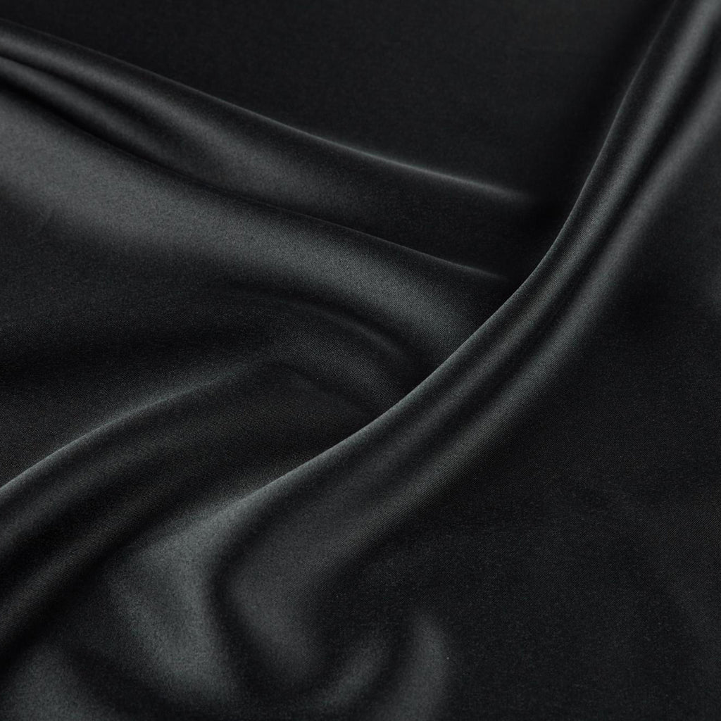 MENORCA STRETCH SATIN  | 25389 BLACK - Zelouf Fabrics