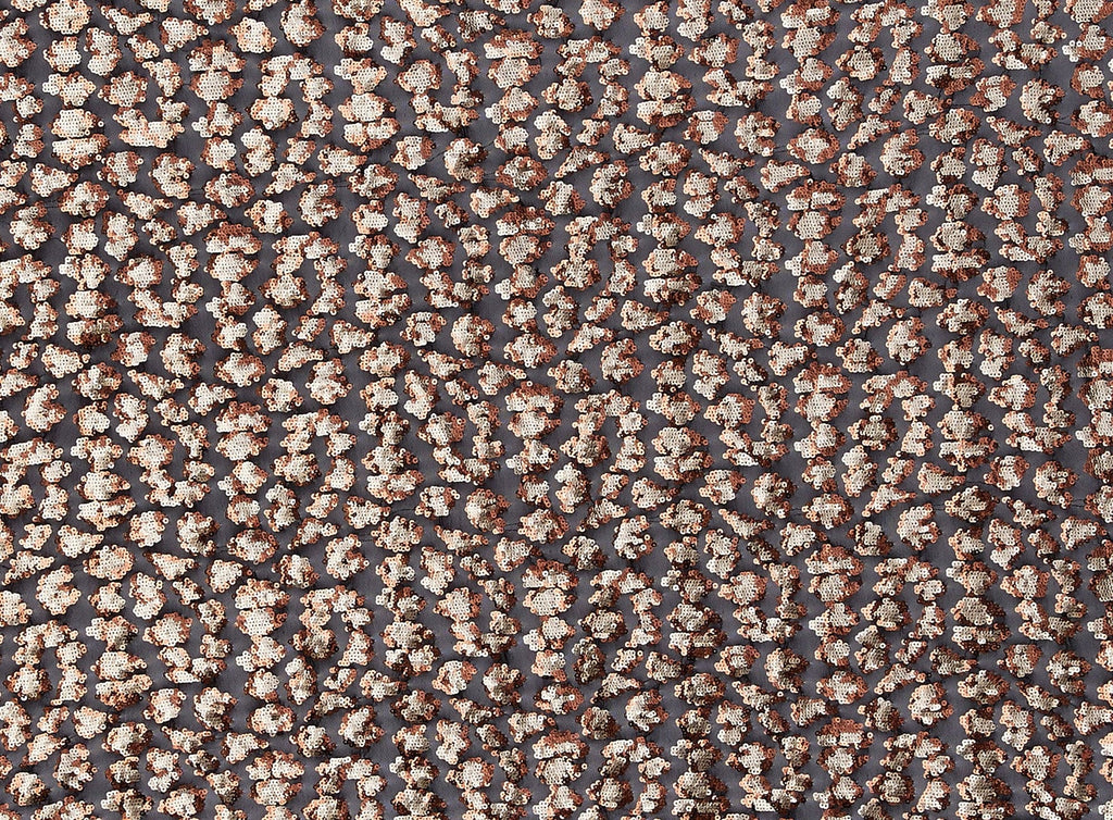 JANE CHEETAH SEQUIN STRETCH MESH  | 25390  - Zelouf Fabrics