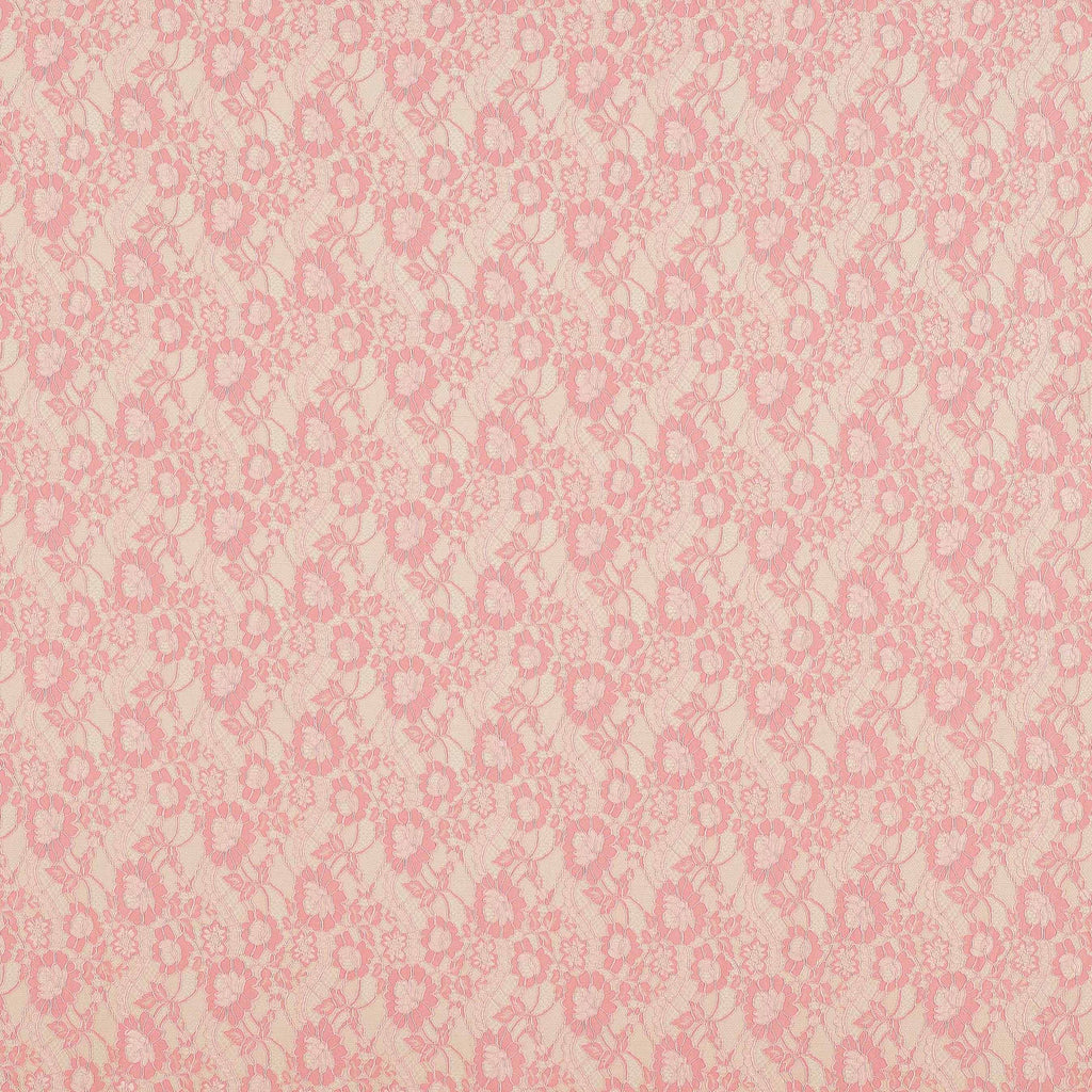 APRICOT/CORAL | 25412-BONDED - CASSIDY TWO TONE BONDED LACE - Zelouf Fabrics