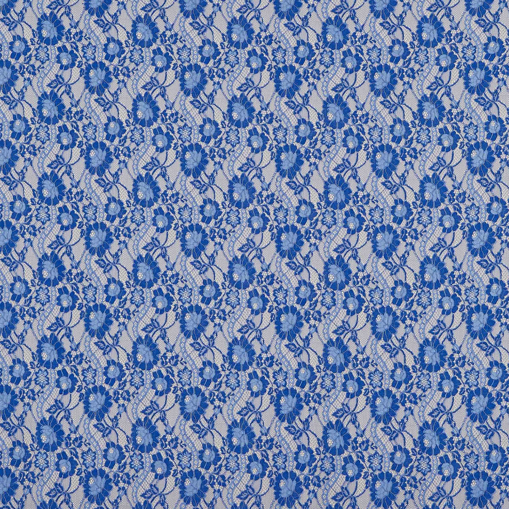 LAKE/COBLT | 25412-BONDED - CASSIDY TWO TONE BONDED LACE - Zelouf Fabrics