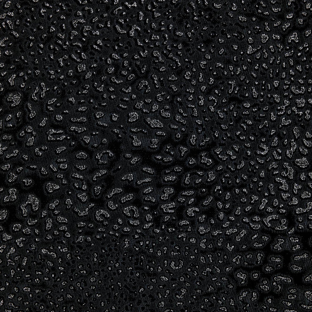 BLACK/SILVER | 25428 - BELLE SMALL ANIMAL PRINT GLITTER KNIT - Zelouf Fabrics
